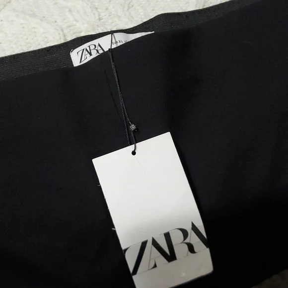 Zara NWT black stretch pants for women size XL minor flaws easy fix trending - Picture 3 of 10